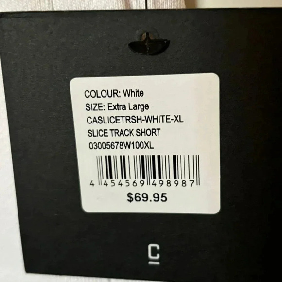 Carre Mens Paris France Slice Track Short White Size XL - Picture 8 of 13